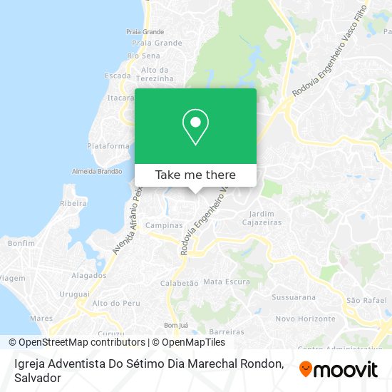 Mapa Igreja Adventista Do Sétimo Dia Marechal Rondon