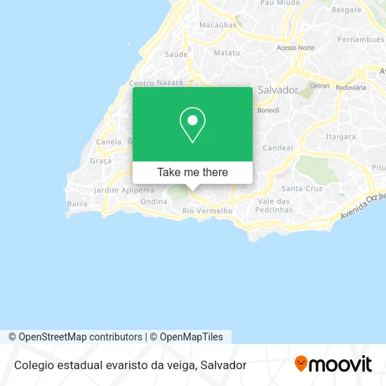 Colegio estadual evaristo da veiga map