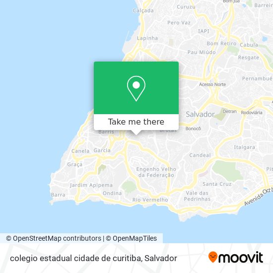 colegio estadual cidade de curitiba map