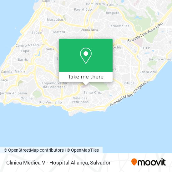 Clínica Médica V - Hospital Aliança map