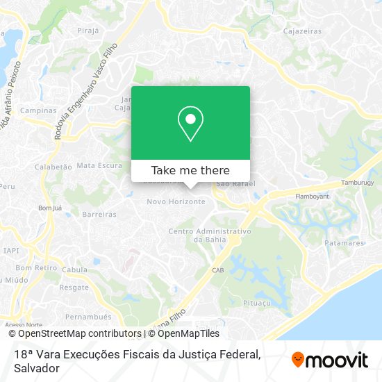 Mapa 18ª Vara Execuções Fiscais da Justiça Federal