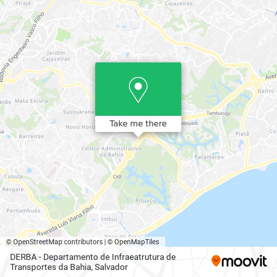 Mapa DERBA - Departamento de Infraeatrutura de Transportes da Bahia