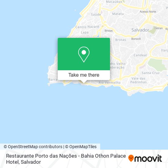 Mapa Restaurante Porto das Nações - Bahia Othon Palace Hotel