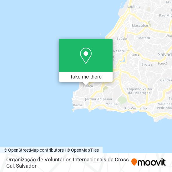 Organização de Voluntários Internacionais da Cross Cul map