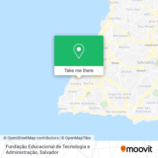 Mapa Fundação Educacional de Tecnologia e Administração