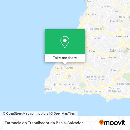 Mapa Farmacia do Trabalhador da Bahia