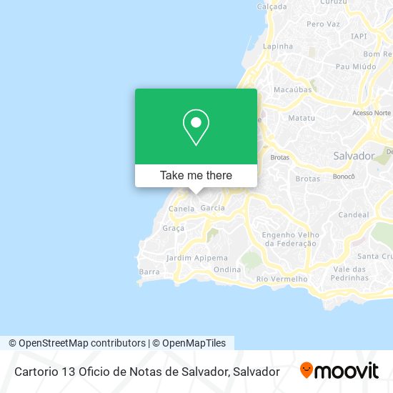 Mapa Cartorio 13 Oficio de Notas de Salvador