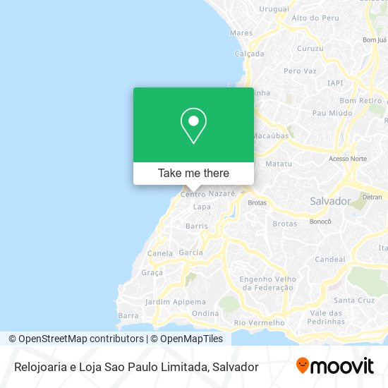 Mapa Relojoaria e Loja Sao Paulo Limitada