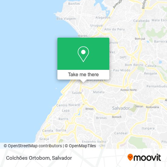 Colchões Ortobom map
