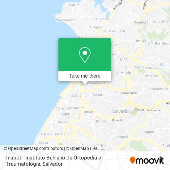 Insbot - Instituto Bahiano de Ortopedia e Traumatologia map