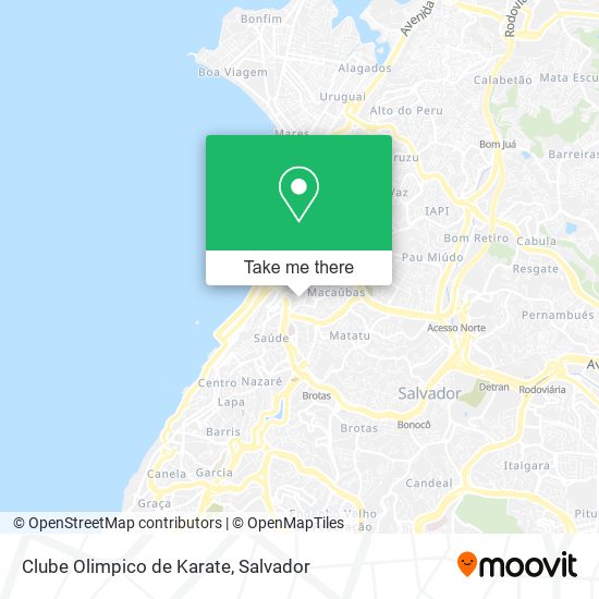 Mapa Clube Olimpico de Karate