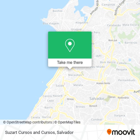 Suzart Cursos and Cursos map