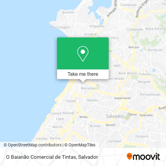 O Baianão Comercial de Tintas map