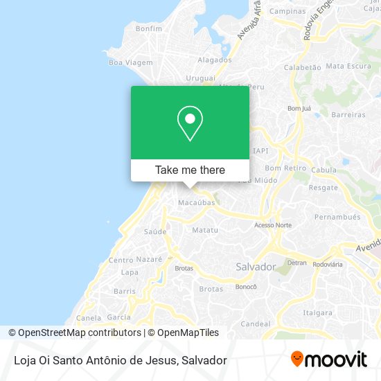 Mapa Loja Oi Santo Antônio de Jesus