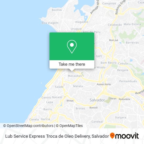 Mapa Lub Service Express Troca de Oleo Delivery