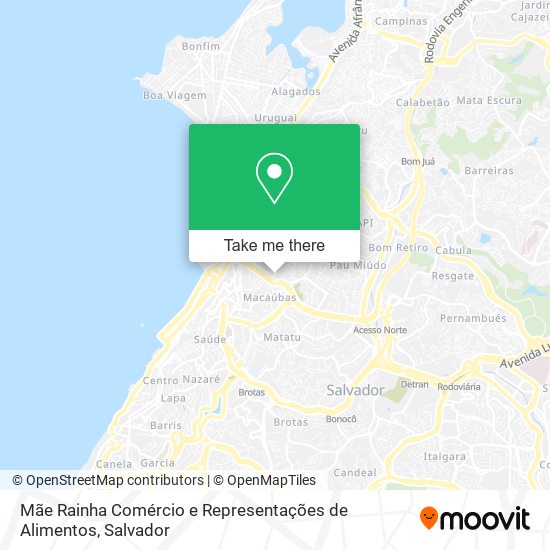 Mãe Rainha Comércio e Representações de Alimentos map