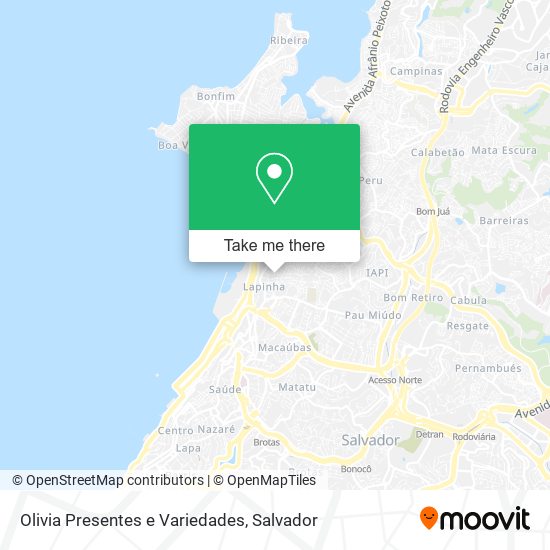 Olivia Presentes e Variedades map