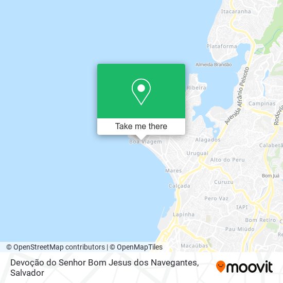 Mapa Devoção do Senhor Bom Jesus dos Navegantes