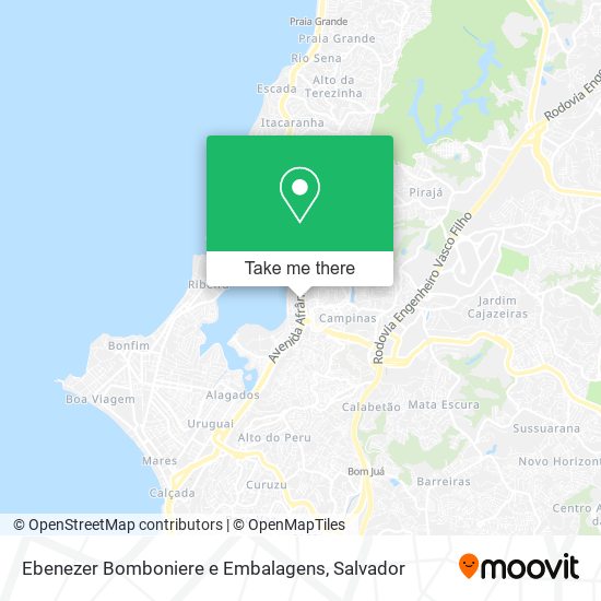 Mapa Ebenezer Bomboniere e Embalagens