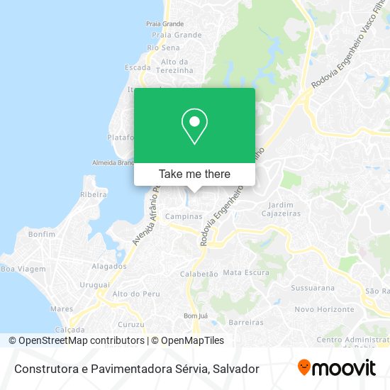 Construtora e Pavimentadora Sérvia map