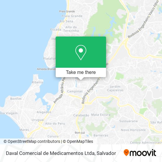 Daval Comercial de Medicamentos Ltda map