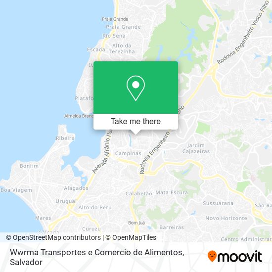 Mapa Wwrma Transportes e Comercio de Alimentos