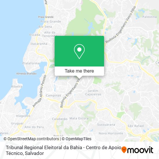 Mapa Tribunal Regional Eleitoral da Bahia - Centro de Apoio Técnico