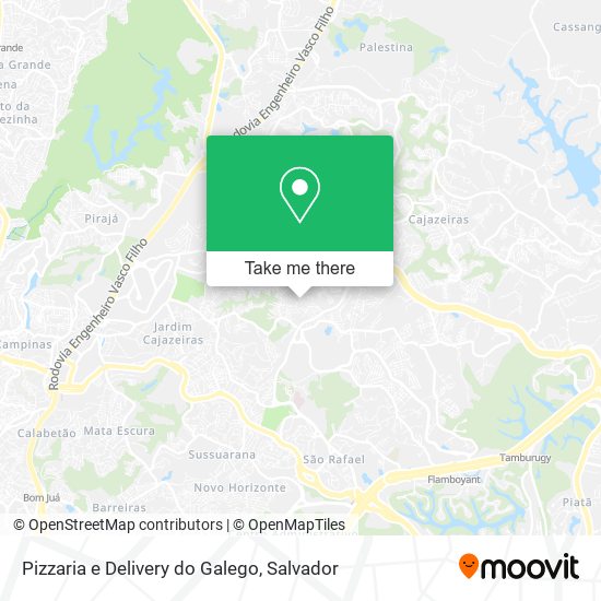 Mapa Pizzaria e Delivery do Galego