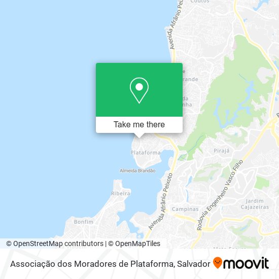 Associação dos Moradores de Plataforma map