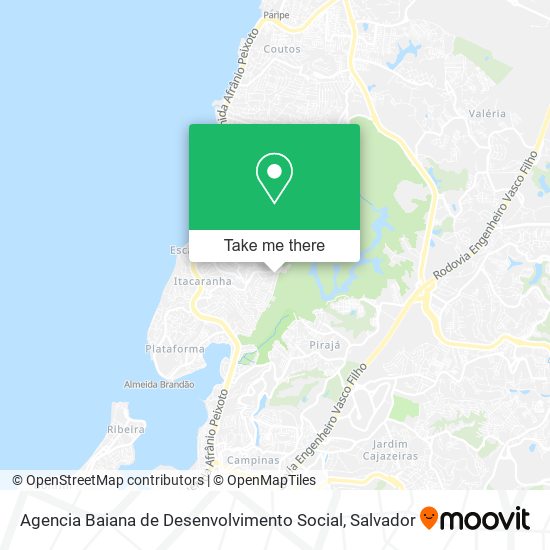 Mapa Agencia Baiana de Desenvolvimento Social