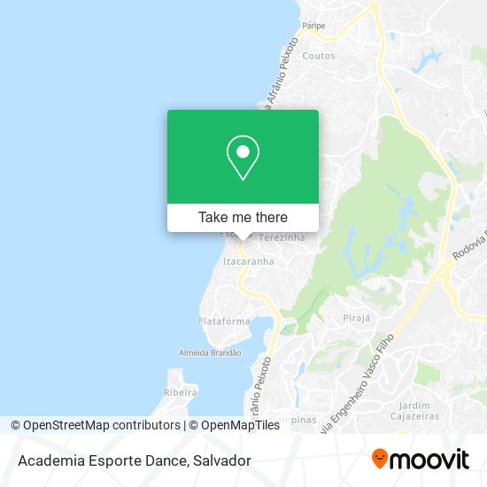 Mapa Academia Esporte Dance