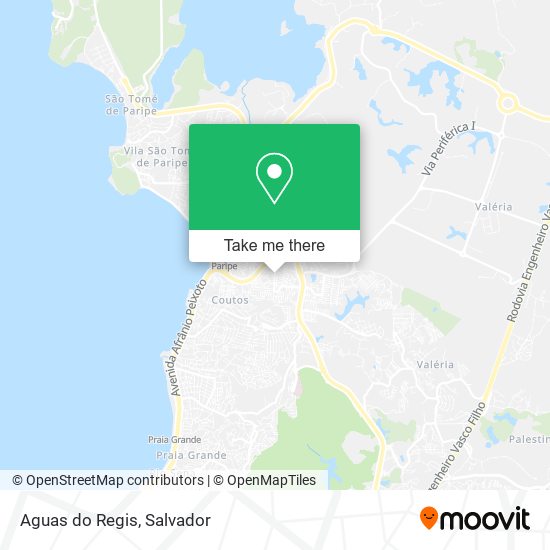 Mapa Aguas do Regis