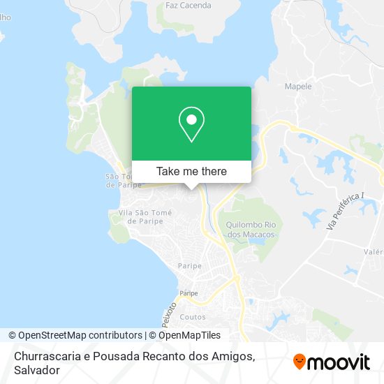 Churrascaria e Pousada Recanto dos Amigos map