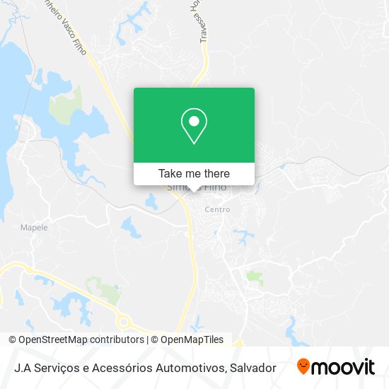 Mapa J.A Serviços e Acessórios Automotivos