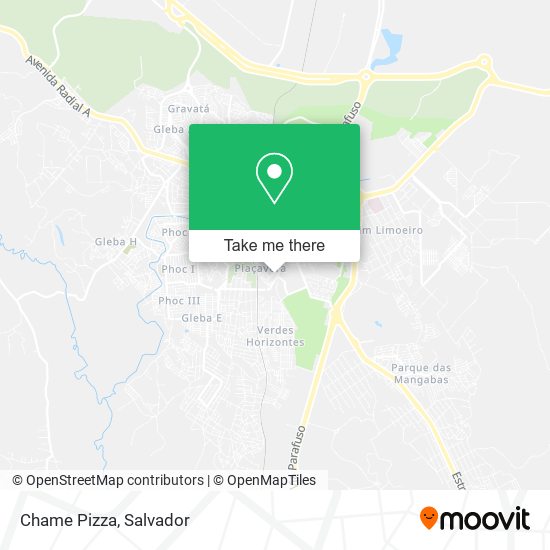 Chame Pizza map