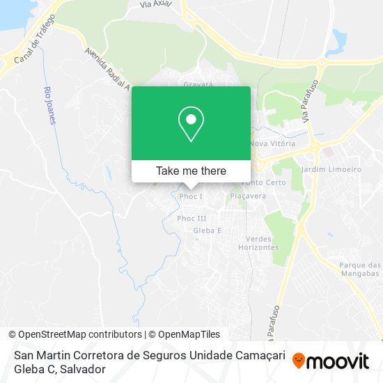 Mapa San Martin Corretora de Seguros Unidade Camaçari Gleba C