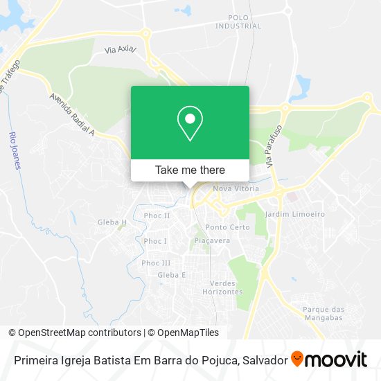 Primeira Igreja Batista Em Barra do Pojuca map