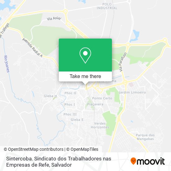Mapa Sintercoba. Sindicato dos Trabalhadores nas Empresas de Refe