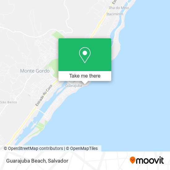 Guarajuba Beach map