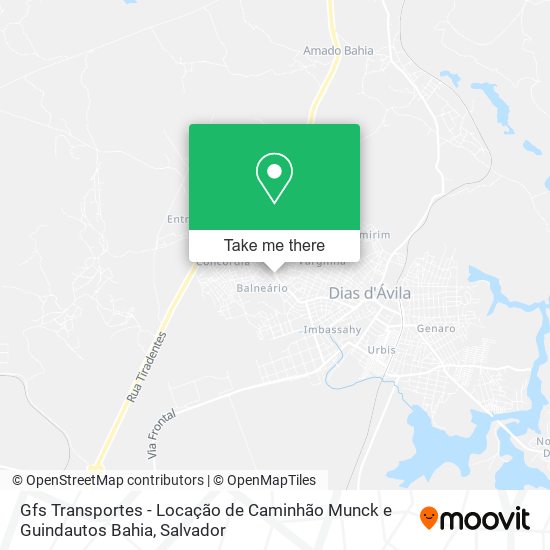 Gfs Transportes - Locação de Caminhão Munck e Guindautos Bahia map