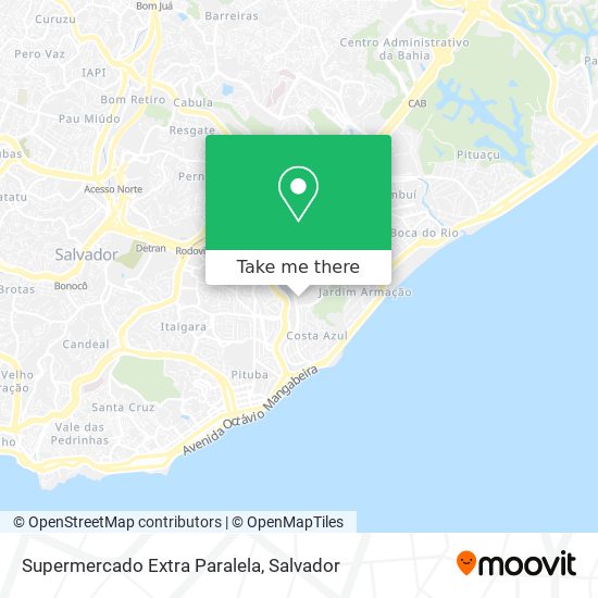 Supermercado Extra Paralela map