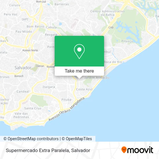 Supermercado Extra Paralela map