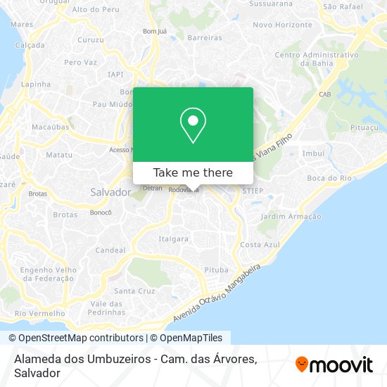 Alameda dos Umbuzeiros - Cam. das Árvores map