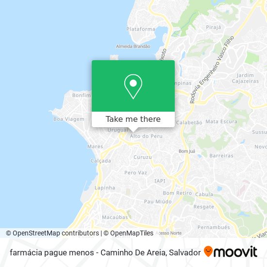 farmácia pague menos - Caminho De Areia map