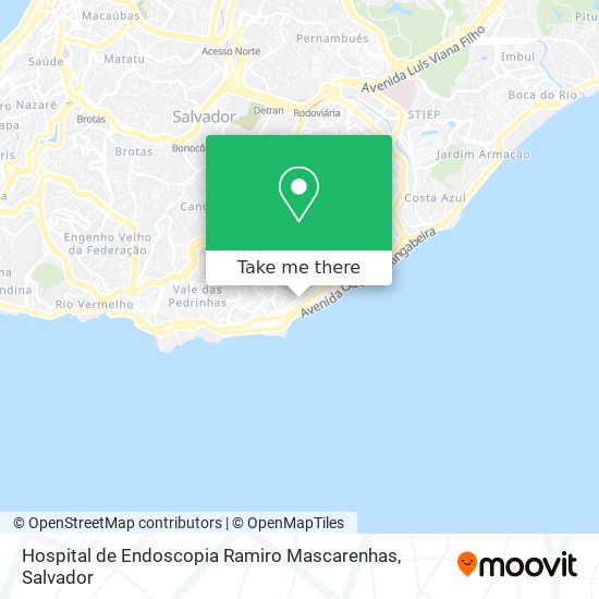 Mapa Hospital de Endoscopia Ramiro Mascarenhas