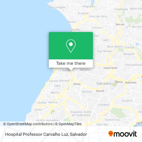 Hospital Professor Carvalho Luz map