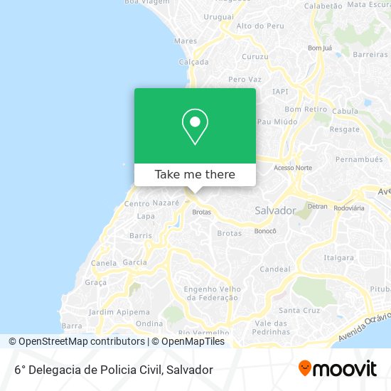 Mapa 6° Delegacia de Policia Civil