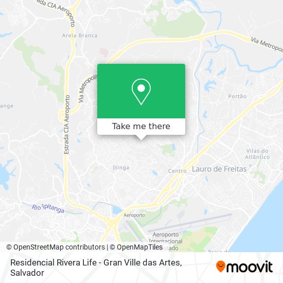 Mapa Residencial Rivera Life - Gran Ville das Artes