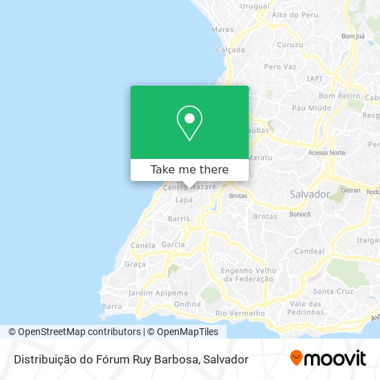 Distribuição do Fórum Ruy Barbosa map