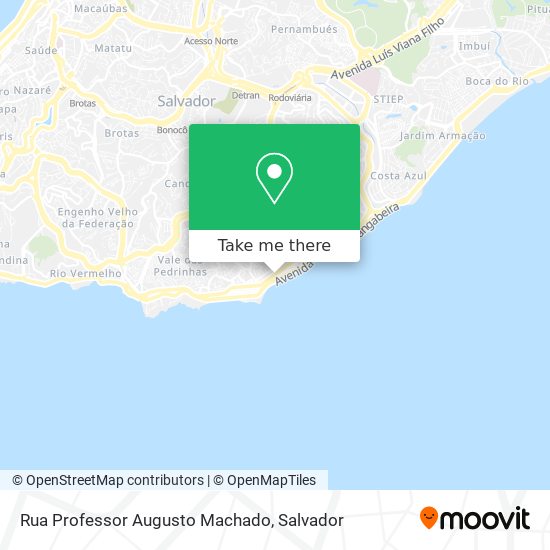 Mapa Rua Professor Augusto Machado